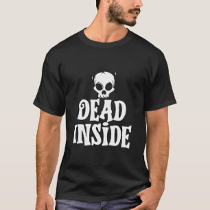 Tot innen - Ironisches Skelett Geist Dunkler Sonne T-Shirt