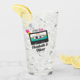 Total 80er Cassette Wedding Glas