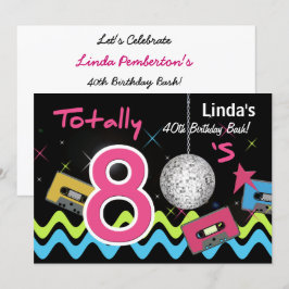 total 80er Jahre Retro-Party Einladung