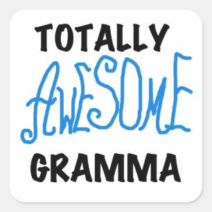 Total Awesome Oma Blaue T-Shirts Geschenke Quadratischer Aufkleber