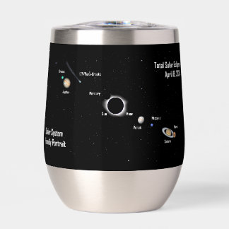 Total Eclipse 2024 Système solaire Portrait de fam