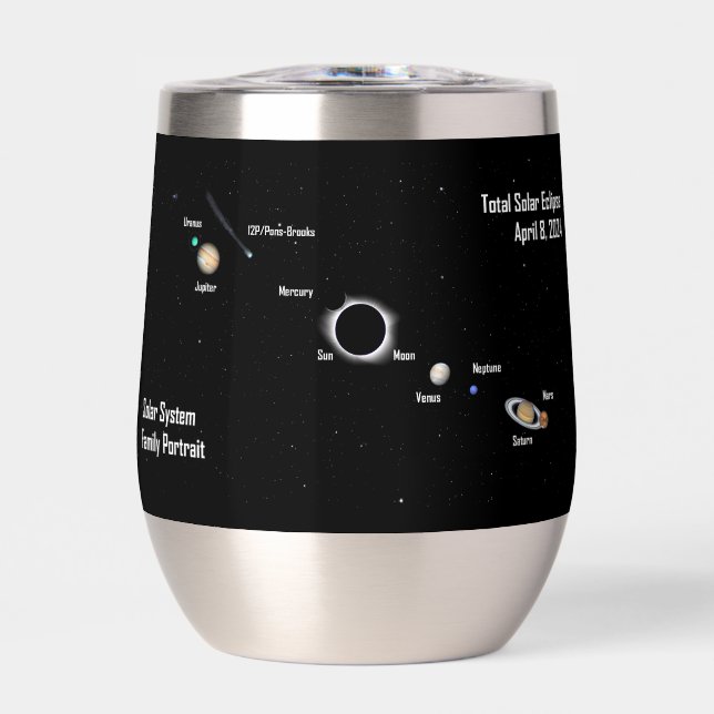 Total Eclipse 2024 Système solaire Portrait de fam (Avant)