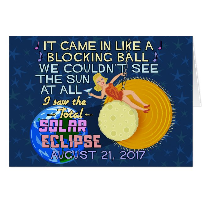 Total Éclipse Solaire Août 21 2017 Amusant América (Devant horizontal)