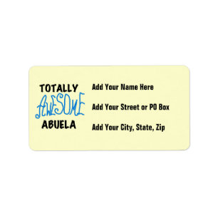 Total fantastische Abuela blaue T-Shirts und Adressaufkleber