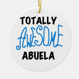 Total fantastische Abuela blaue T-Shirts und Keramik Ornament