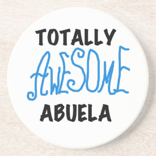 Total fantastische Abuela blaue T-Shirts und Sandstein Untersetzer