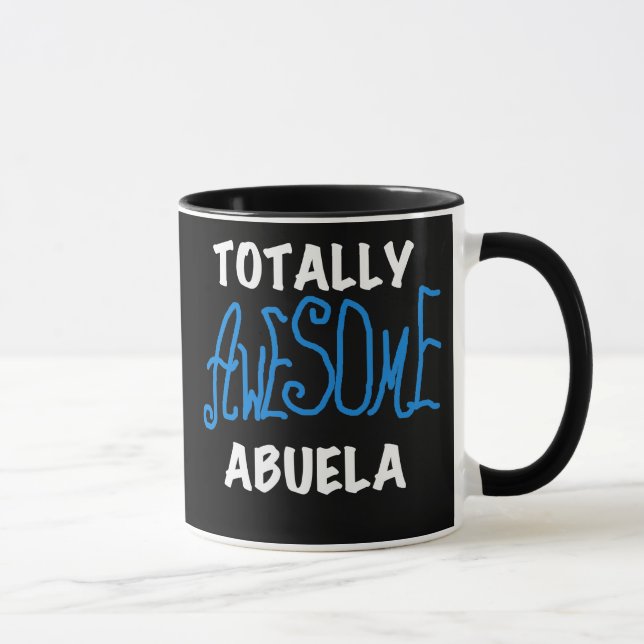 Total fantastische Abuela blaue T-Shirts und Tasse (Rechts)
