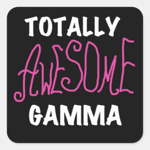 Total fantastische Gamma-Rosa-T-Shirts und Quadratischer Aufkleber