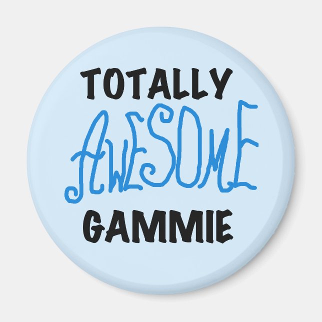 Total fantastische Gammie blaue T-Shirts und Magnet (Vorne)