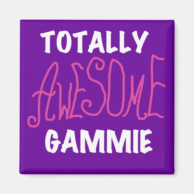 Total fantastische Gammie rosa T-Shirts und Gesche Magnet (Vorne)