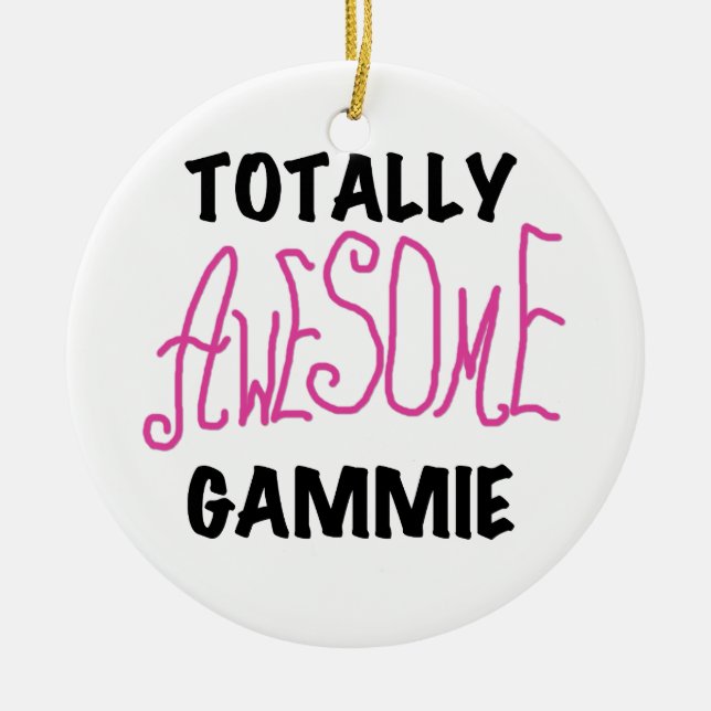 Total fantastische Gammie rosa T - Shirts und Keramik Ornament (Vorne)