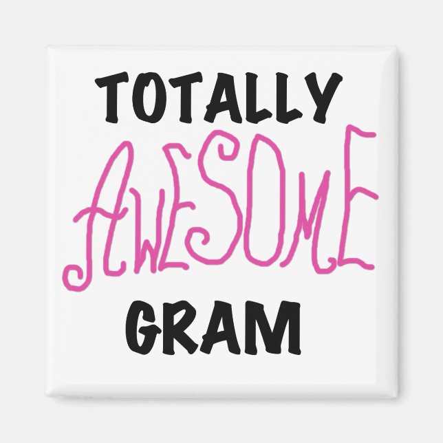 Total fantastische Gramm-Rosa-T-Shirts und Geschen Magnet (Vorne)