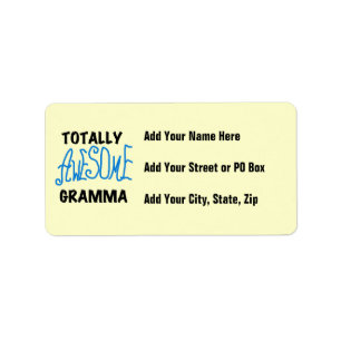 Total fantastische Gramma blaue T-Shirts Geschenke Adressaufkleber