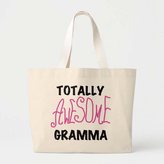 Total fantastische Gramma rosa T-Shirts Geschenke Jumbo Stoffbeutel (Vorne)