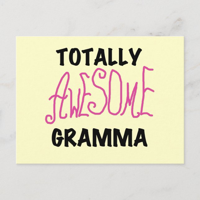 Total fantastische Gramma rosa T-Shirts Geschenke Postkarte (Vorderseite)
