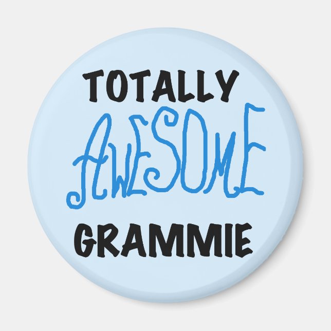 Total fantastische Grammie blaue T - Magnet (Vorne)