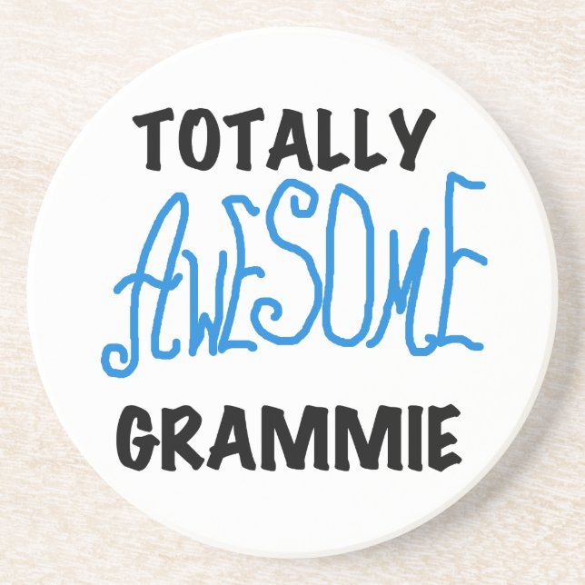Total fantastische Grammie blaue T - Sandstein Untersetzer (Vorne)