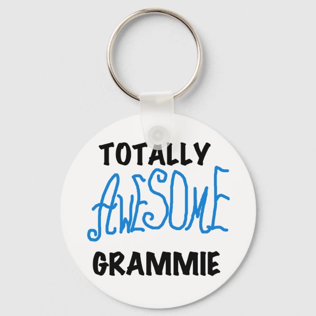 Total fantastische Grammie blaue T - Schlüsselanhänger (Vorderseite)