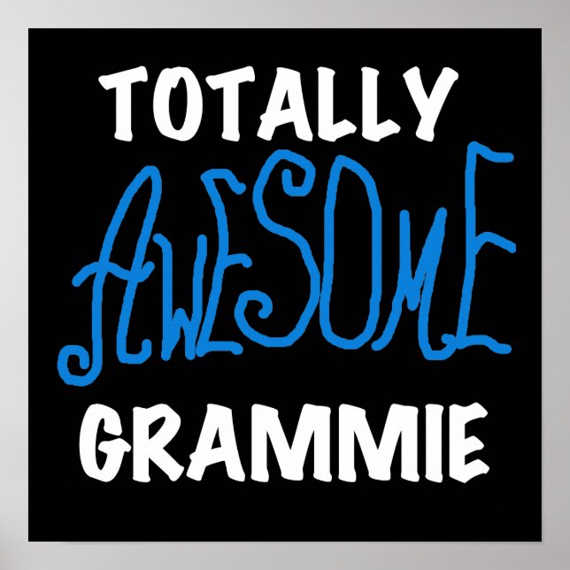 Total fantastische Grammie blaue T-Shirts Poster (Vorne)
