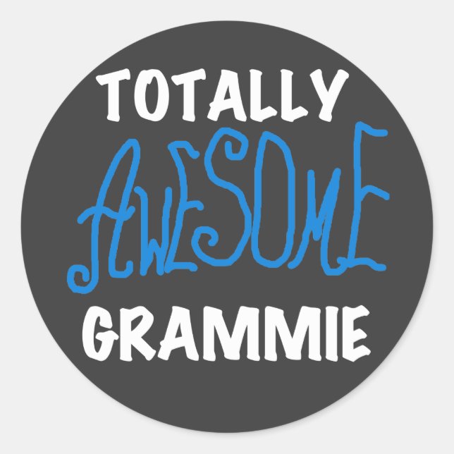 Total fantastische Grammie blaue T-Shirts Runder Aufkleber (Vorderseite)