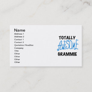 Total fantastische Grammie blaue T - Visitenkarte