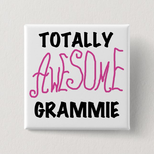 Total fantastische Grammie rosa T - Button (Vorderseite)