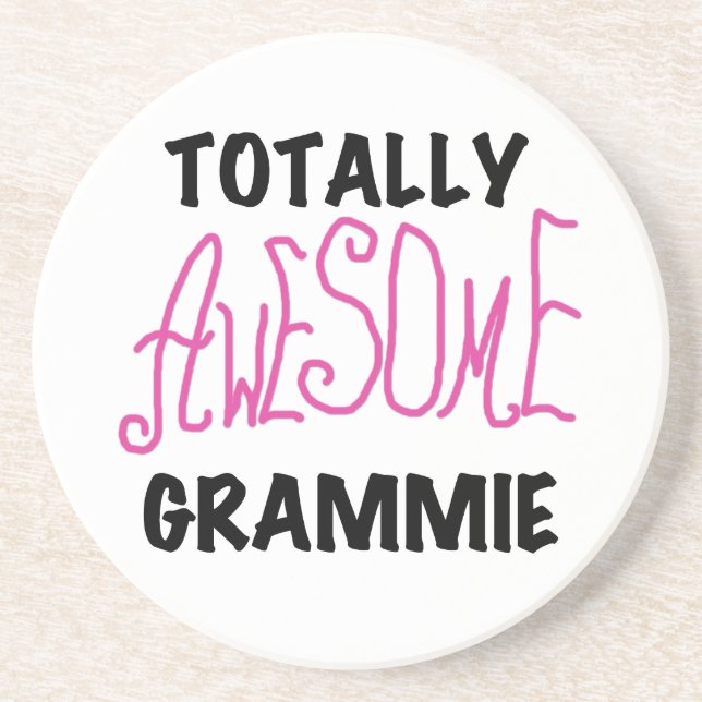Total fantastische Grammie rosa T - Getränkeuntersetzer (Vorne)