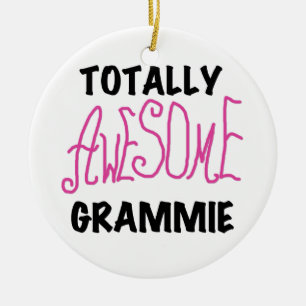 Total fantastische Grammie rosa T - Keramik Ornament
