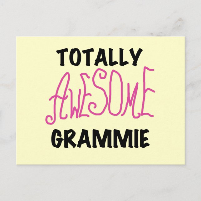 Total fantastische Grammie rosa T - Postkarte (Vorderseite)