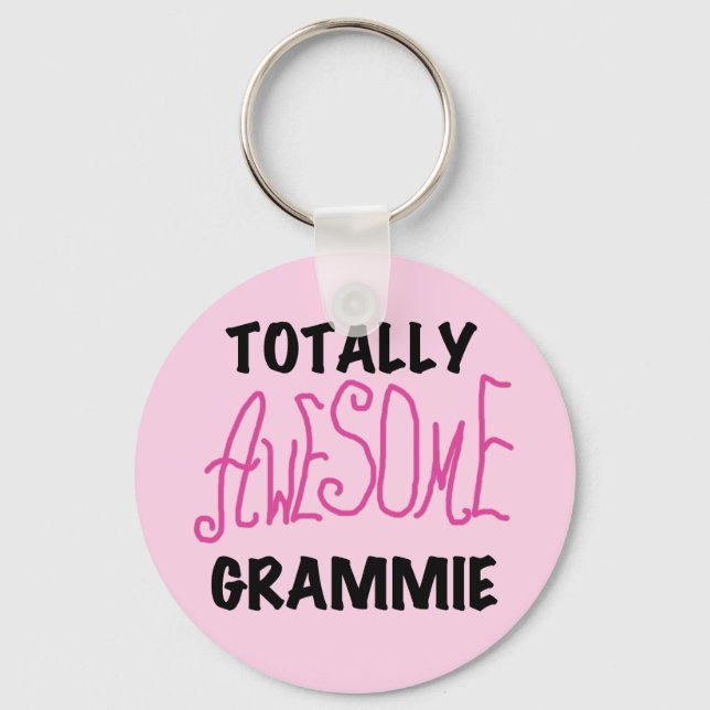 Total fantastische Grammie rosa T - Schlüsselanhänger (Vorderseite)