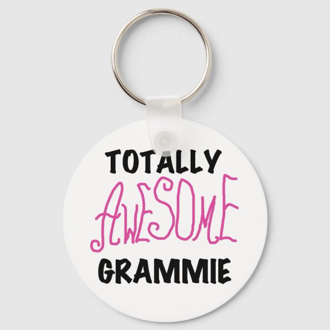 Total fantastische Grammie rosa T - Schlüsselanhänger (Vorderseite)