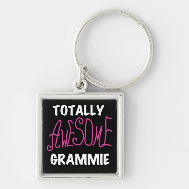 Total fantastische Grammie rosa T - Schlüsselanhänger (Vorne)