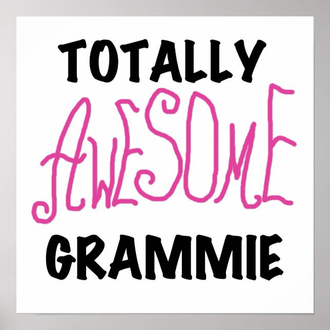 Total fantastische Grammie rosa T-Shirts Geschenke Poster (Vorne)