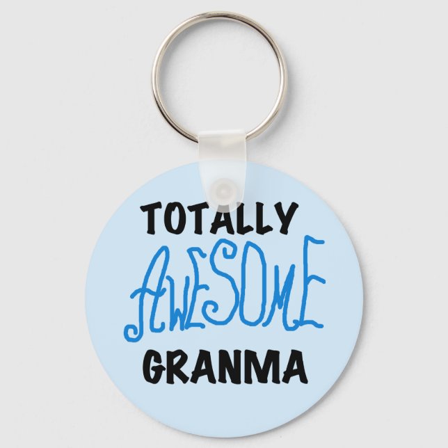 Total fantastische Granma blaue T-Shirts Geschenke Schlüsselanhänger (Vorderseite)