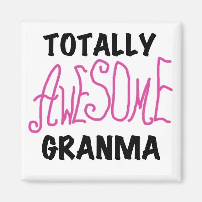 Total fantastische Granma rosa T-Shirts und Magnet (Vorne)