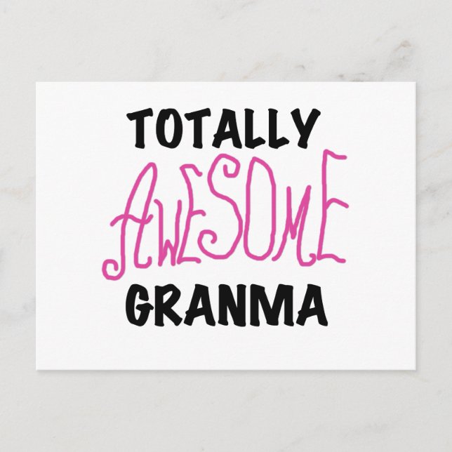 Total fantastische Granma rosa T-Shirts und Postkarte (Vorderseite)