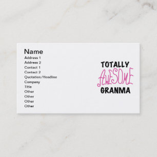Total fantastische Granma rosa T-Shirts und Visitenkarte