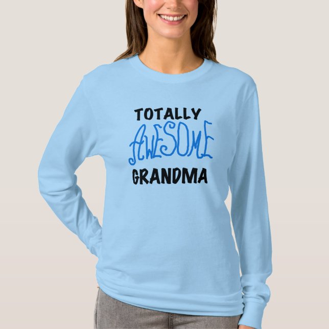 Total fantastische Großmutter - blaue T-Shirts und (Vorderseite)