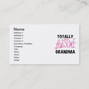 Total fantastische Großmutter - rosa T-Shirts und Visitenkarte