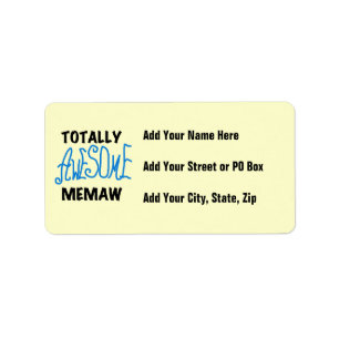Total fantastische Memaw blaue T - Shirts und Adressaufkleber