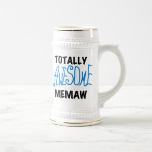 Total fantastische Memaw blaue T-Shirts und Bierglas