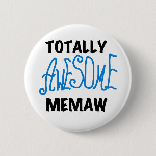 Total fantastische Memaw blaue T-Shirts und Button