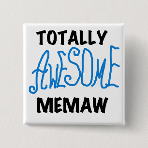 Total fantastische Memaw blaue T - Shirts und Button