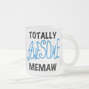 Total fantastische Memaw blaue T - Shirts und Mattglastasse