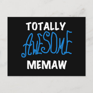 Total fantastische Memaw blaue T-Shirts und Postkarte