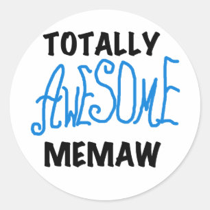 Total fantastische Memaw blaue T-Shirts und Runder Aufkleber
