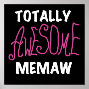 Total fantastische Memaw rosa T - Shirts Poster