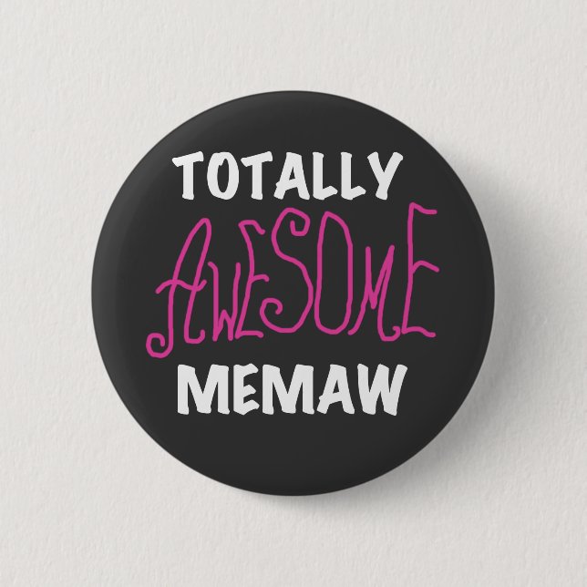 Total fantastische Memaw rosa T - Shirts und Button (Vorderseite)