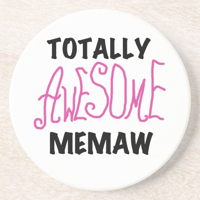 Total fantastische Memaw rosa T-Shirts und Getränkeuntersetzer (Vorne)