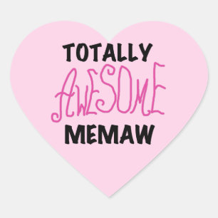Total fantastische Memaw rosa T - Shirts und Herz-Aufkleber